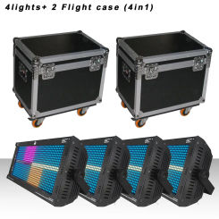 4lights + 2 flight case ( 4in1) 280W 8+8 segements Strobe stage lights