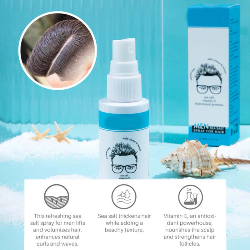 Description Picture 5 of item50ml Natural Sea Salt Hair Mist Spray For Women Men Fluffy Hair Texturizing Mist Long Lasting Styling Spray Hair Care Supplies