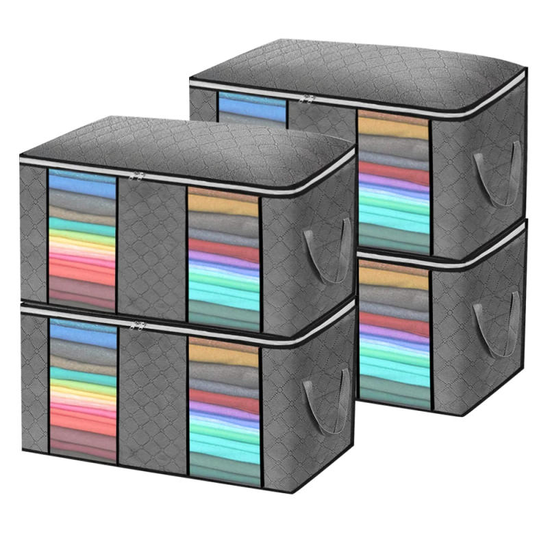 Description Picture 4 of itemClothes Storage Bag Organizer with Zipper Clear Window Large Capacity Foldable bags organizer for Clothes Storage Under Bed