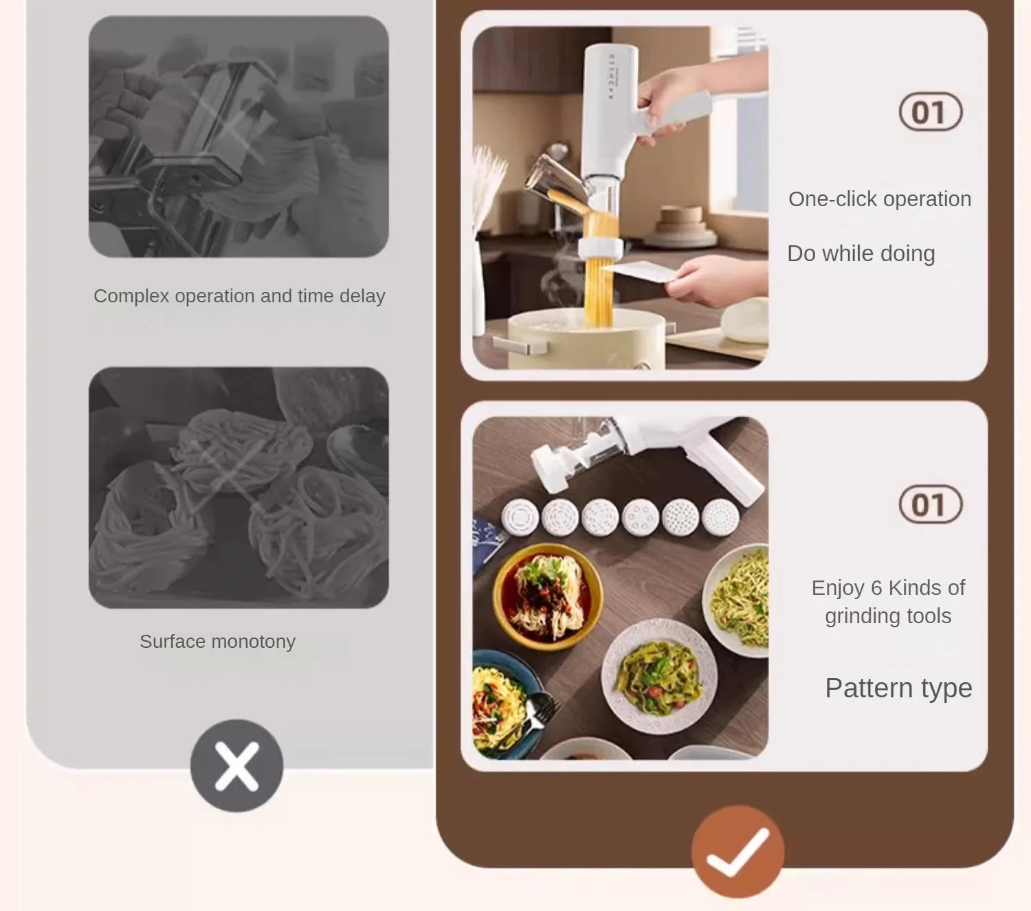 Description Picture 6 of itemHandheld 220V Noodle Maker Electric Noodle Press Household Maker Small Electric Multifunctional Noodle Gun Pasta Maker Machine