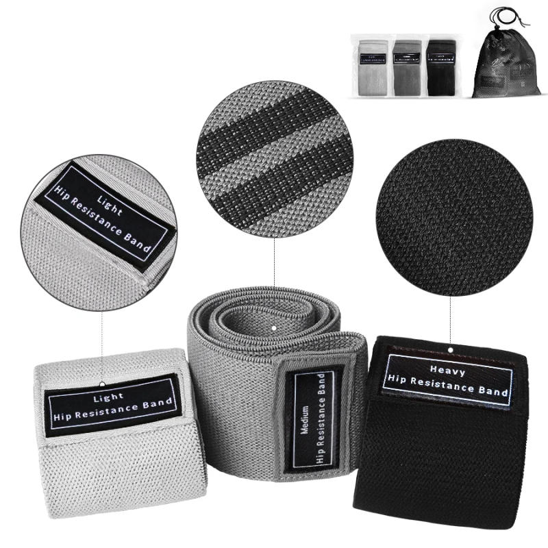 Description Picture 5 of itemFabric Resistance Hip Booty Bands Glute Thigh Elastic Workout Bands Squat Circle Stretch Fitness Strips Loops Yoga Gym Equipment