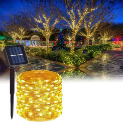 LED Battery Solar Fairy Lights Arrangement Party Birthday String Lights Christmas Wreath Outdoor Wedding New Year Decoration