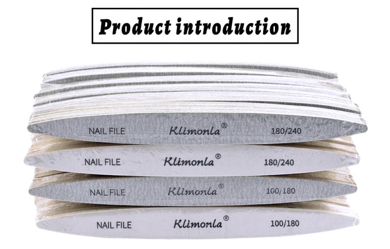 Description Picture 3 of item10Pcs New Designs Washable Nail Files 240 Manicure Nails Tools all for manicure White and Gray Oval Professional Material Nail