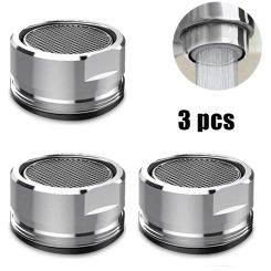 Splash Guard Faucet Aerator 3 Pieces Accessories Bathroom Faucet Detachable Mixed Nozzle M24 Stainless Steel Mesh