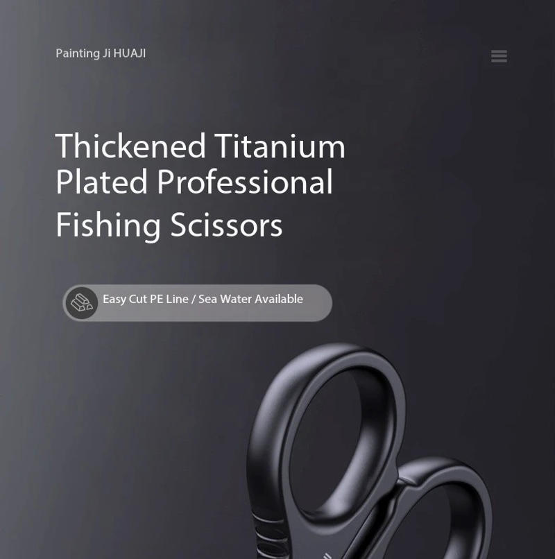 Description Picture 2 of itemTitanium Plated Fishing Scissors, Teeth, Sharp, PE Line, Lead Skin, Fishing Line, Slip Rope, 402 Stainless Steel Multifunctional