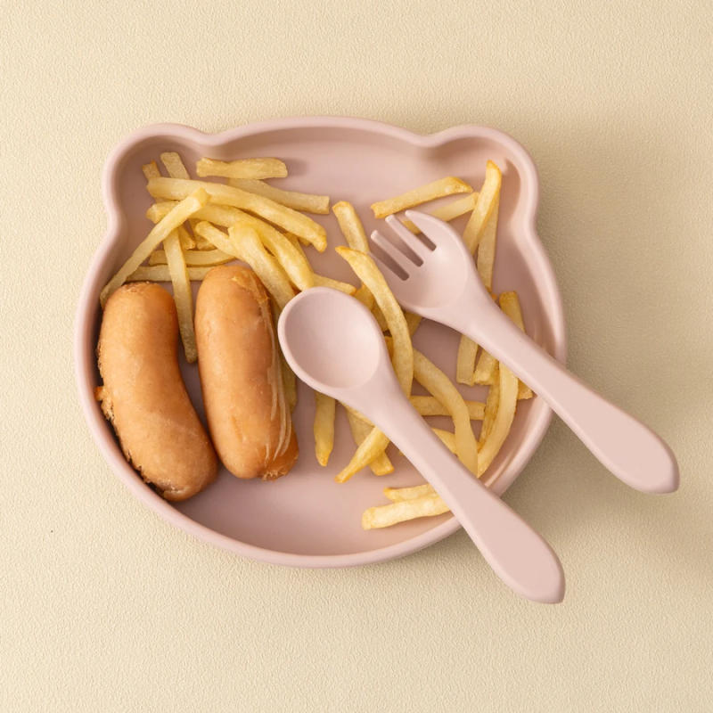 Description Picture 6 of itemWholesale Silicone Baby Feeding Set BPA Free Suction Dishes Plate Feeding Sucker Bowl Spoon Fork Children Tableware Baby Stuff