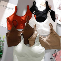 Sexy Wireless Bralette Seamless Women Bra Padded Sleep Tops U-Shaped Back Sports Tube Top Breathable Crop Lingerie Underwear