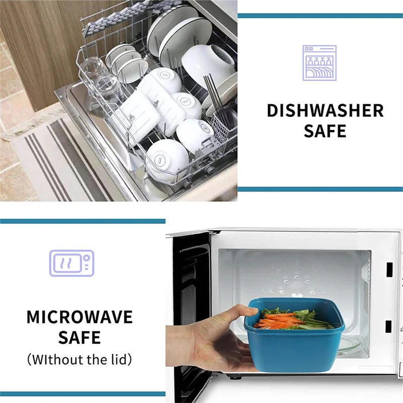 Description Picture 6 of itemDouble Layer Portable Lunch Box For Kids With Fork Spoon Microwave Bento Boxes Dinnerware Set Food Storage Leakproof Container