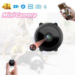 4K 1080P HD Mini Camera Wifi Smart Home IP Webcam Remote Monitoring Action Camara Espia Invisible Magnetic Night Vision Body Cam