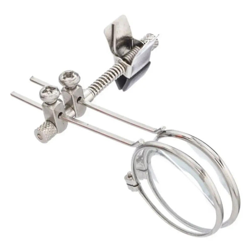 Description Picture 4 of itemPortable Rotatable For Watchmakers Jewellers Clip Magnifier Stainless Steel Monocular Magnifier Double Lenses Magnifying Glass