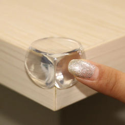 10pcs/lot Rubber Ball Transparent L Shape Baby Safety Silicone Corner Protector Kids Soft Clear Table Desk Edge Corner Guards