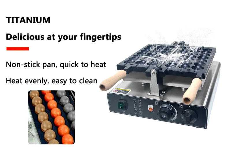 Description Picture 6 of itemXEOLEO Candied Haws Electric Waffle Maker 1400W Skewers Waffle Machine Hairy Eggs Waffle Baker