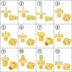 1PC SMA Male/ Female RF Coax Connector Panel Mount Flange Chassis Solder Post Wire Terminal Adapter Goldplated Wholesale Price