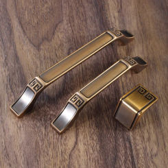 Zinc Alloy Wardrobe Knobs and Pulls Antique Vintage Kitchen Furniture Cabinets Handles and Knobs Bronze Drawer Pull Hardware