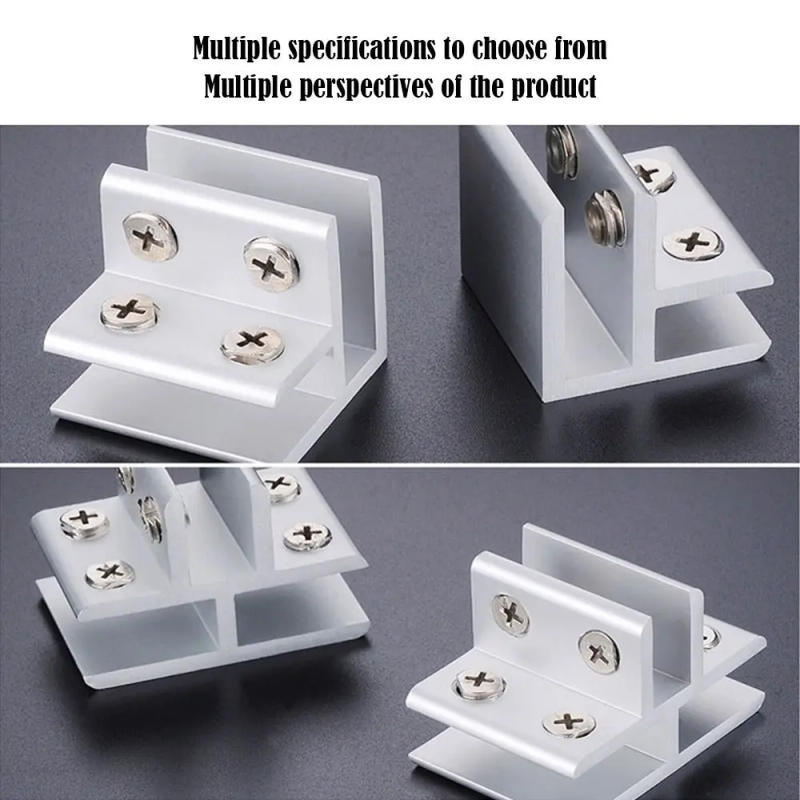 Description Picture 5 of itemZinc Alloy Self-closing Side Mounted Furniture Accessories Cabinet Door Hinge Glass Door Hinge Frameless Clamp