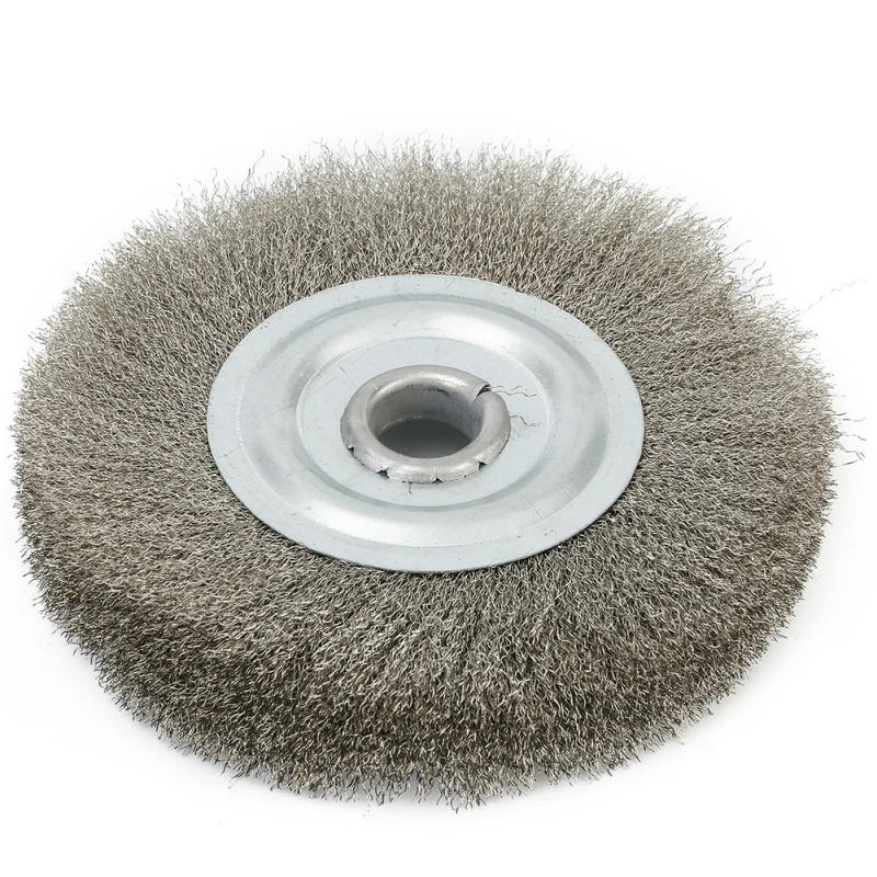 Description Picture 3 of item5inch 125mm Crimped Stainless Steel Wire Wheel Brush Bench Grinder Abrasive 16mm Hole Polishing Bench Grinder Rust Removal Tool