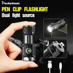 High Lumen 4/6/8*P35 LED Flashlight USB Rechargeable Flashlights Waterproof Work Light Mini Torch with Tail Magnet