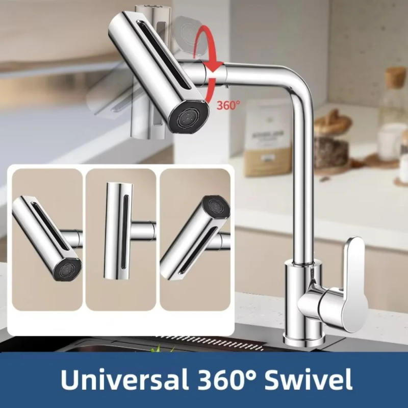 Description Picture 4 of itemNew Bathroom 4 Modes Faucet Extender Kitchen Waterfall Sprayer Head Diffuser Splash Proof Universal 360° Swivel Tap Shower Head
