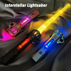 Retractable Lightsaber with USB Charging Finger-twisting Laser Sword Flash Light Sound Role Playing Props Children's Toys Gifts