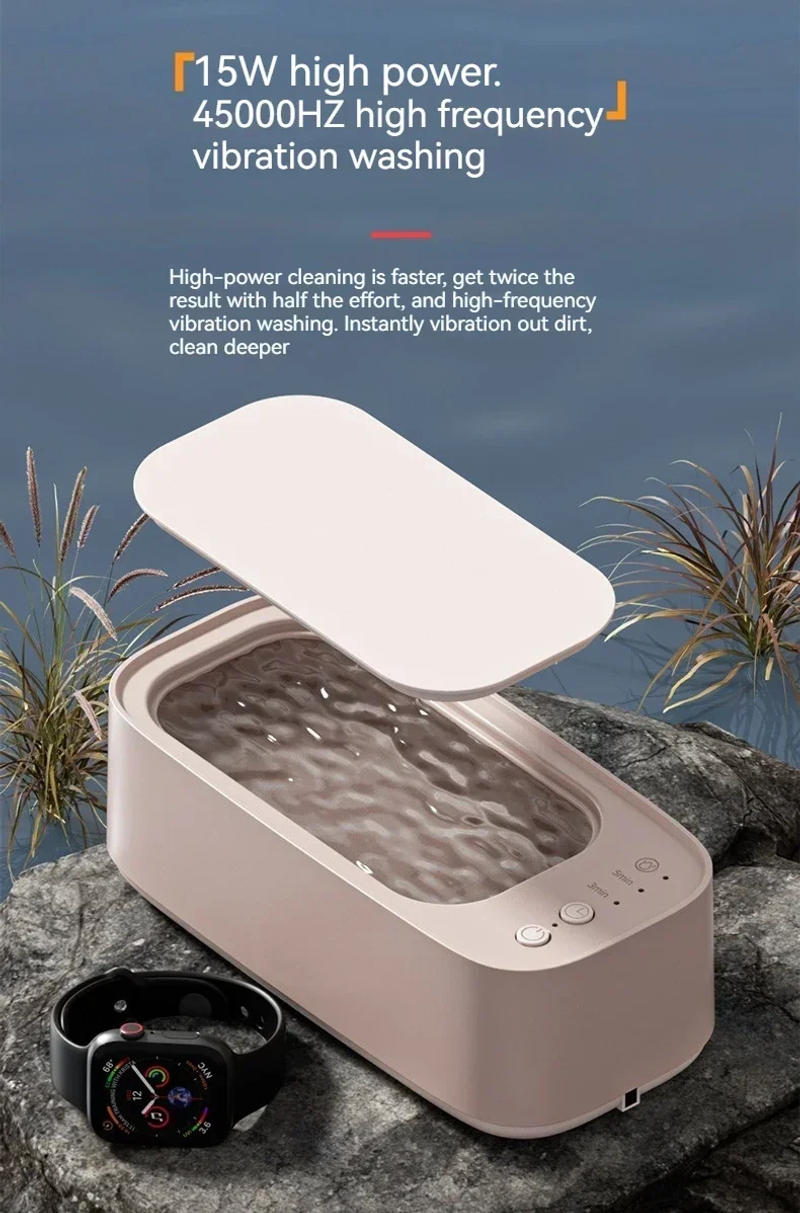 Description Picture 5 of itemVibrating Ultrasonic Glasses Cleaning Machine Electric 3 Speed Jewelry Watch Timing Cleaning Machine Ultrasonic Contact Lens