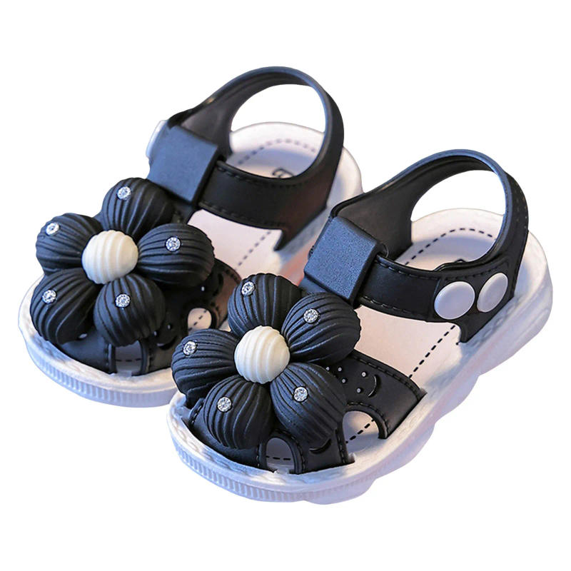 Description Picture 4 of item0-3 Year Toddlers Girls Shoes Comfortable Soft Sole Sandals Princess Fashion Flower Beach Seaside Bow Sandals Slippers For Girls