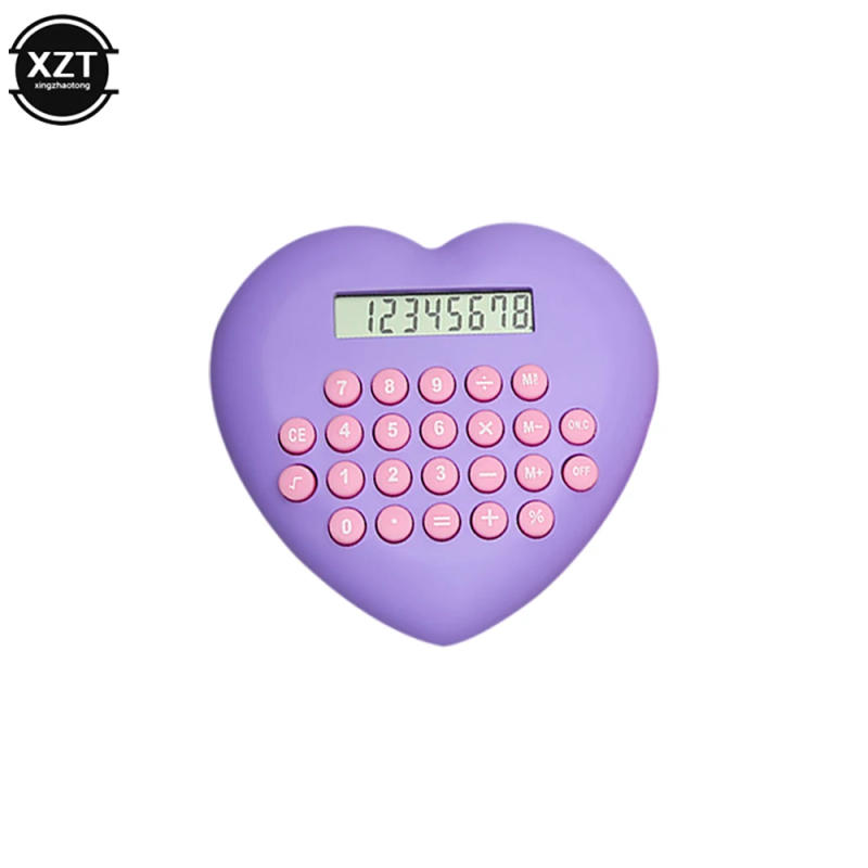 Description Picture 6 of itemCreative Heart Shape Calculator Multi-function 8-bit Calculator Student Stationery Supplies School Office
