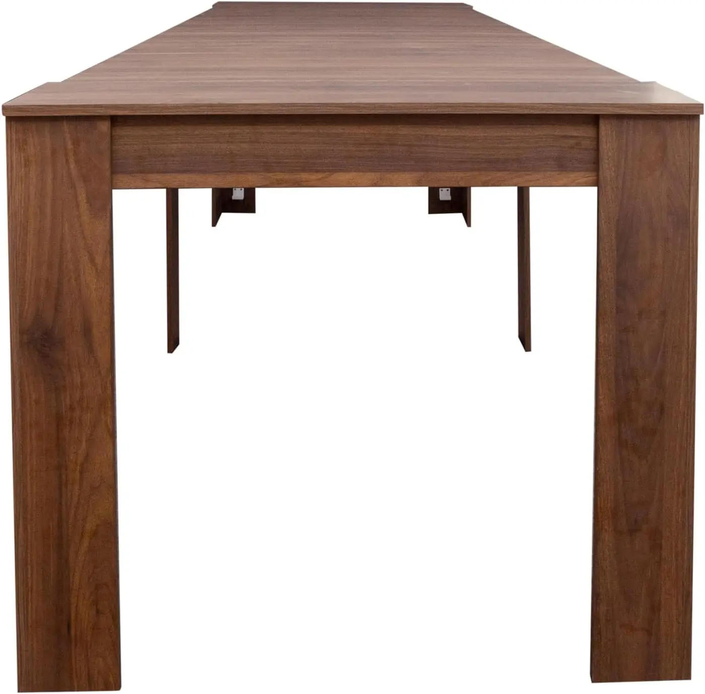 Description Picture 6 of itemRustic Wood Extendable Dining Room Table 118"Large Expandable Dining Tables for 6-12 People Industrial Transformer Kitchen Table