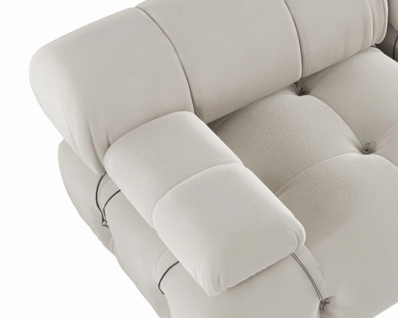 Description Picture 6 of item104" Minimalist Modular Sectional Sofas Modern Velvet Convertible Couches 3 Seats Living Room Sofa Sets for Office Apartment