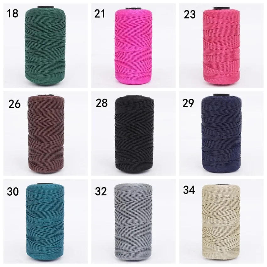 Description Picture 4 of itemNew 3-strand Polypropylene Ice Silk Thread DIY Hand Knitting Bag Hat Shoes Yarn Summer Crochet Thread  뜨개실