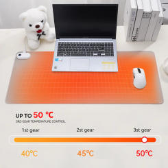 Intelligent Heated Electric Heating Pad Office Desktop Digital Display Heating Pad Warming Table Waterproof Mat Mouse Pad Winter