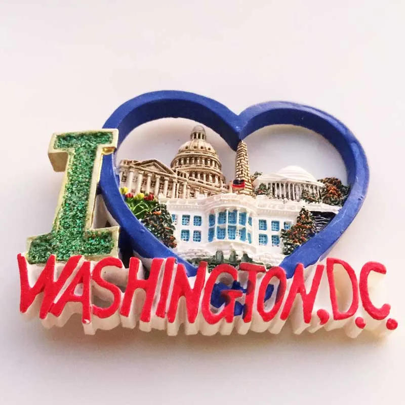 Description Picture 3 of itemAmerica Travelling Fridge Stickers USA Washington Boston Alaska Tourism Souvenirs Fridge Magnets Home Decor Wedding Gifts