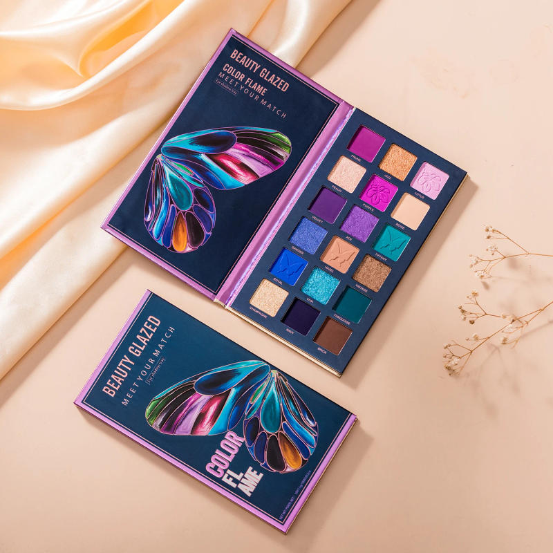 Description Picture 2 of itemBEAUTY GLAZED Butterfly Highly Pigmented Eyeshadow Palette Smooth Matte & Shimmer Eye Shadow Easy To Blend 18 Colors Eye Makeup