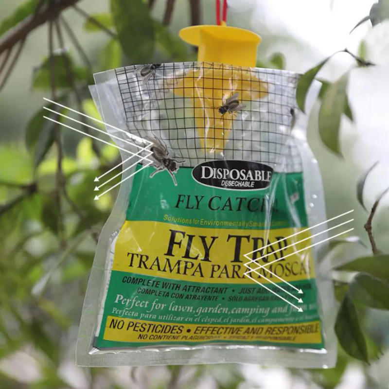 Description Picture 5 of itemHanging Flies Trap with Fly Bait Disposable Fly Trap Catcher Bag Non-Toxic Fly Wasp Insect Bug Killer for Outdoor Garden Farm