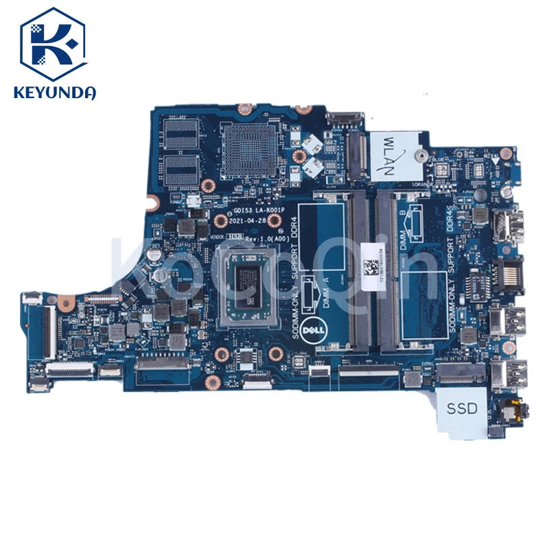 Description Picture 2 of itemFor Dell Inspiron 5575 3305 3501 Notebook Mainboard LA-K001P 0GWD64 05HPX6 0DRFWY 0P92W5 00VPNP R3 R5 R7 Laptop Motherboard