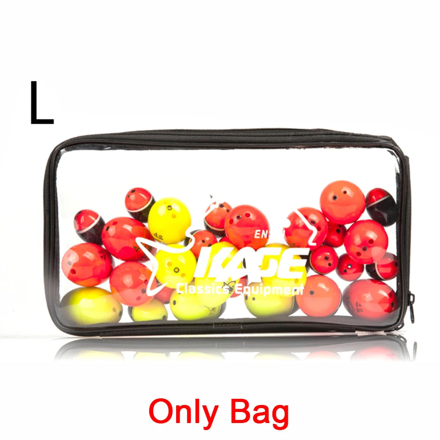 Description Picture 5 of itemFishing Accessories Tools Storage Bag Transparent Lure Bait Feeder Storage Fishing Bag For Fishing Tackle Float Pesca S/M/L