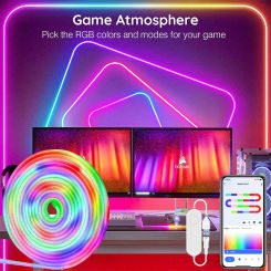 TUYA Neon RGBIC Strip WiFi Neon Light Waterproof 5V LED Silicone Strips 72LEDs/M  With Music Sync Smart APP Support Alexa Google