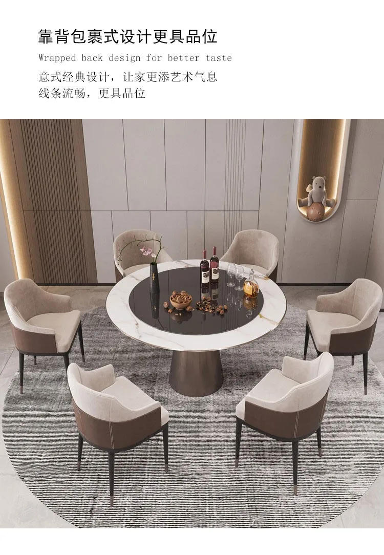 Description Picture 6 of itemAesthetic Ergonomic Dining Chairs Comfortable Modern Leather Accent Armchair Designer Kitchen Fauteuils De Salon Furniture