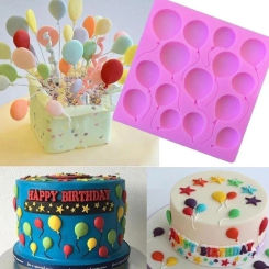 Aouke 1PC Balloons Shape Silicone Cake Decorating Mold Candy Chocolate Mold Cookies Biscuits Pastry Mold Kitchen Baking Tools