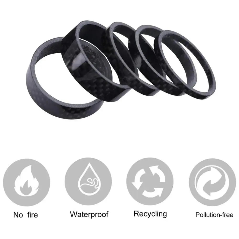 Description Picture 5 of itemCarbon Fiber Bike Headset Spacer Kit 1/2/3/5/8/10/15/20mm MTB Bike Headset Rings Bicycle Headset Spacer Kit for 28.6mm