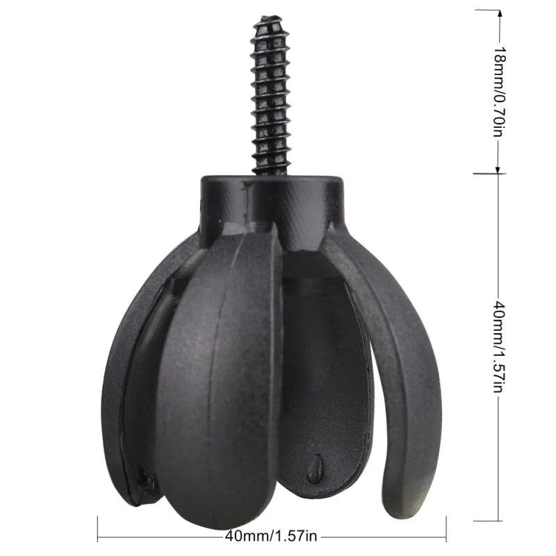 Description Picture 2 of item1 Pieces 4-Prong Golf Ball Pick Up Retriever Grabbers Black Saver Claw Sucker Tools for Putter Grip
