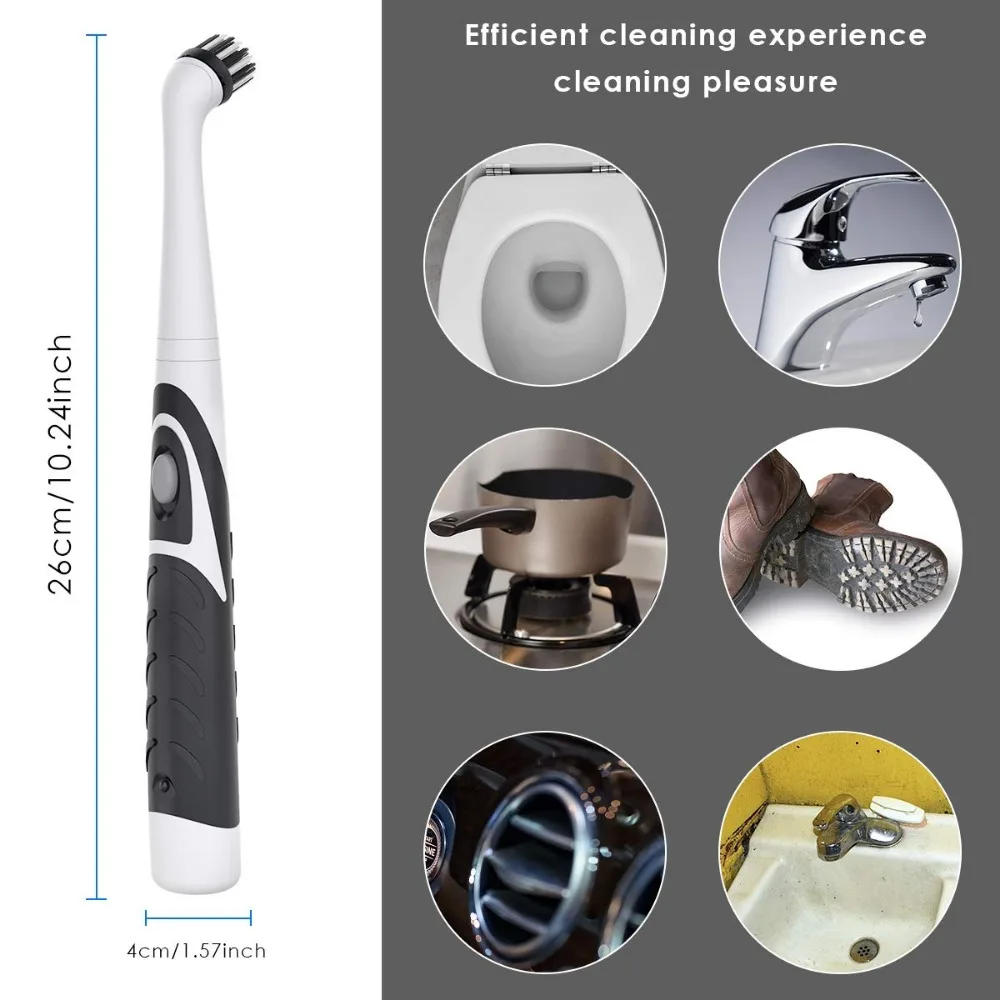 Description Picture 6 of itemElectric Cleaning Brush Scrubber Crevices Pool Cleaner 4 Replaceable Heads Power Scrubbing Bathroom Accessories for Home Kitchen