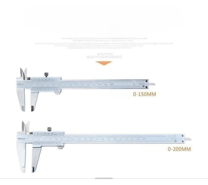 Description Picture 4 of itemMitutoyo Calipers 530-119 Measurement Scale Gauges Vernier Caliper 6in 0-150mm 200mm 300mm Precision 0.02mm Stainless Steel Tool