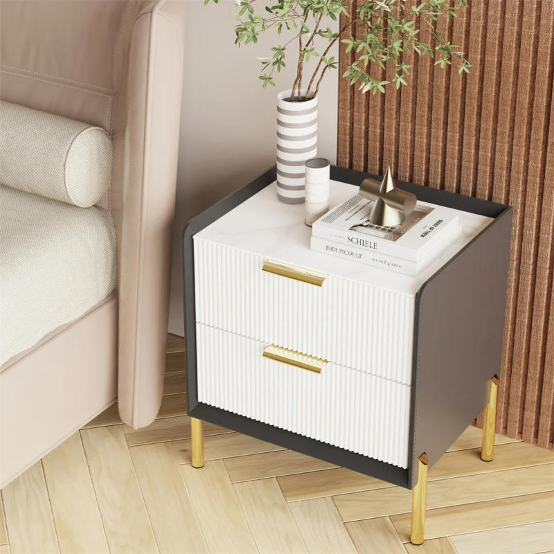 Description Picture 3 of itemLUVODI Modern Bedside Table with Drawers White Storage Nightstand End Table for Bedroom,Sofa Side,Living Room Furnitures