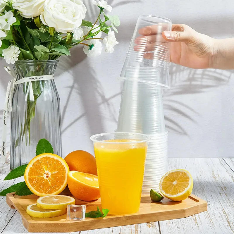 Description Picture 6 of item100pcs Transparent Plastic Cup Heat-resistant Disposable Plastic Cup Outdoor Picnic Birthday Kitchen Party Tableware 200ml