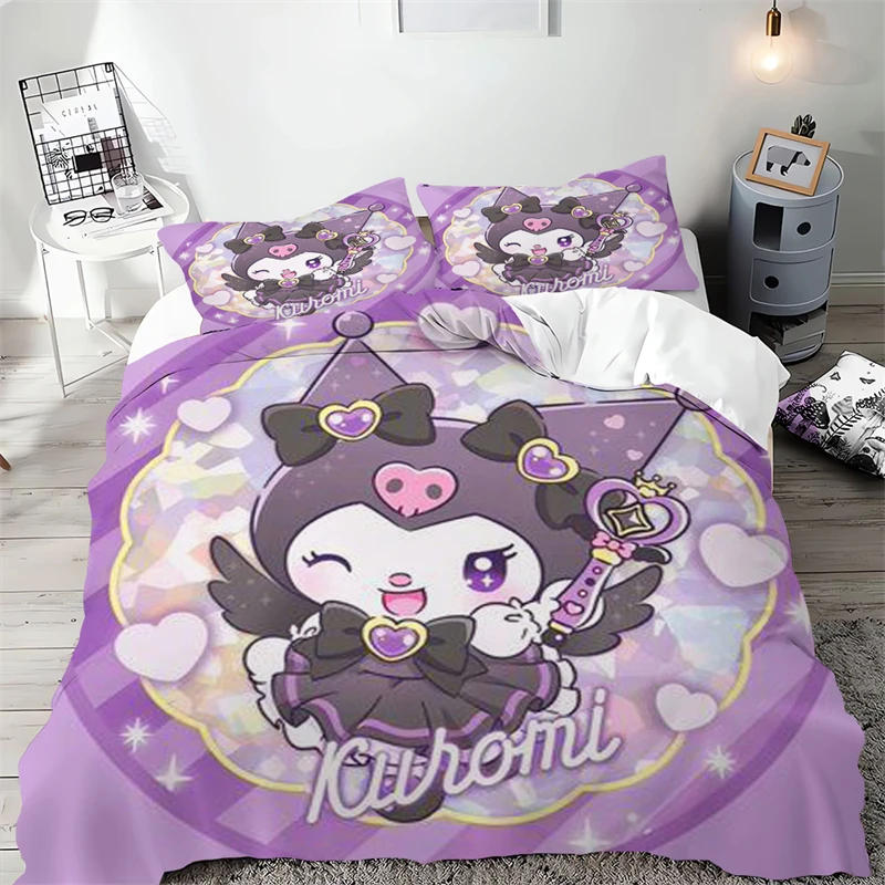 Description Picture 6 of itemKuromi Duvet Cover Multi-piece Set for Children and Adults Gifts Single Double Bed Multi-size Room Decoration Bedding Set