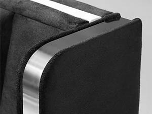 Description Picture 6 of itemKing-size upholstered LED bed frame with 2 storage drawers, velvet platform bed with wingback headboard，Black