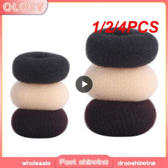 1/2/4PCS 3Colors Fashion Elegant Hair Bun Donut Foam Sponge Easy Big Ring Hair Styling Tools Hairstyle Hair Accessories For
