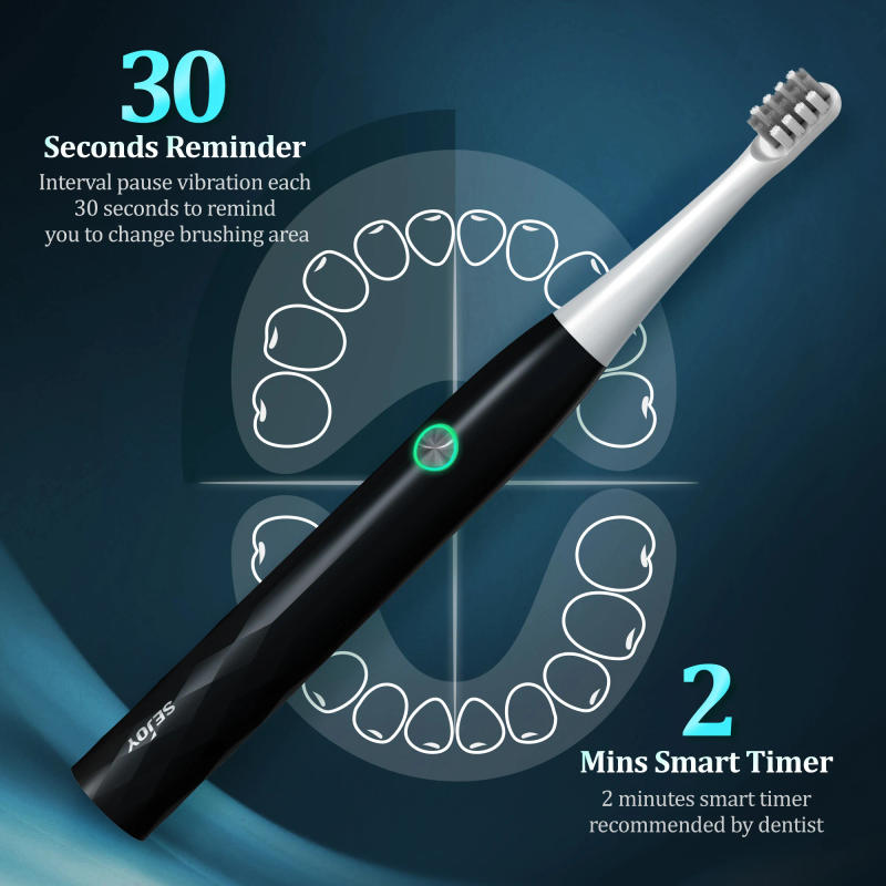 Description Picture 3 of itemSEJOY Oral Cleaning Sonic Electric Toothbrush Personal Care Appliances IPX7 3 Modes Smart Rechargeable Automatic Toothbrush