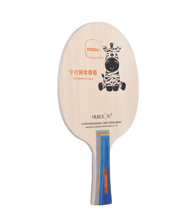 Description Picture 5 of itemHuieson Cartoon Zebra Table Tennis Racket Blade for Children, 5 Ply Pure Wood Lightweight Ping Pong Paddle DIY Accessories