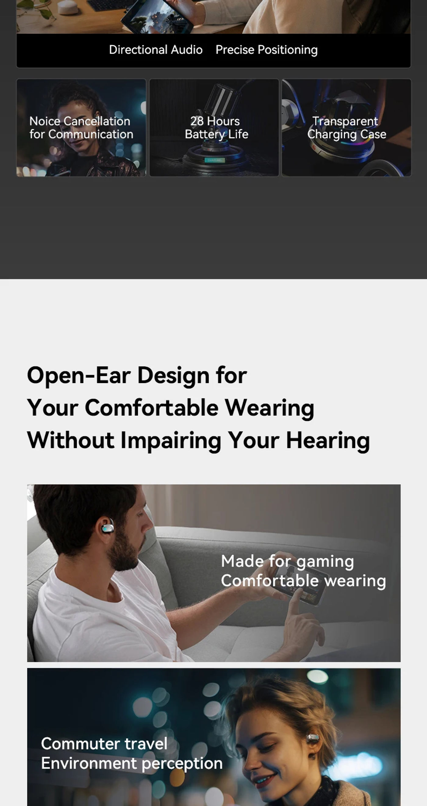 Description Picture 5 of itemEdifier Air 2 Open Ear Earphones Wireless Bluetooth Earbuds HECATE Gaming Headphones Low Latency Game Modes Bluetooth 5.3